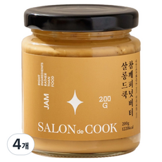 살롱드쿡 참깨피넛버터 땅콩, 4개, 200g