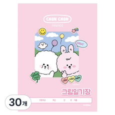 아이비스 그림 CR여 일기장 12458, 30개, 숑숑비숑