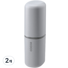 ecoco 意可可 Lifetotem 新款牙刷牙膏收納盒, 灰色, 2個