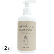 마더웍스 아로마 샴푸 앤 바디워시, 2개, 250ml