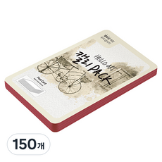 종이문화 헬로우아트캘리팩 두꺼운 엠보엽서 200g 57 엣지레드, 104 x 153 mm, 150개