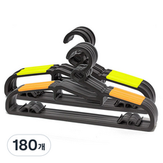 하트 논슬립 옷걸이, 그린 + 오렌지, 180개