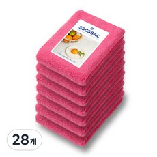 Sukssak 超細纖維雙面廚房毛巾粉紅色, 28個