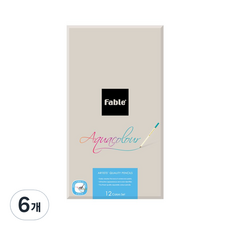 동아 파블수채색연필, 12색, 6개