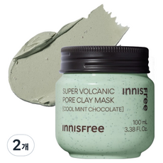 이니스프리 수퍼 화산송이 모공 마스크팩 100ml 쿨 민트 초콜릿, 1개입, 2개