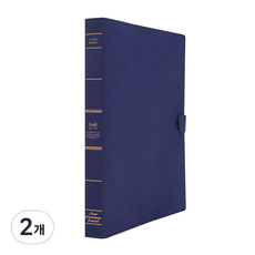 인디 가띠 O링 바인더 파일 3공, 네이비, 2개