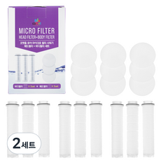 코멧 홈 퓨어 마이크로 필터 샤워기 헤드필터 9P + 바디필터 9P 세트, 2세트