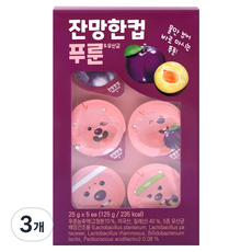 낫띵베럴 잔망한컵 고농축 푸룬 유산균 5p, 125g, 3개
