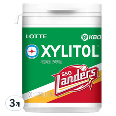 XYLITOL KBO 原味口香糖 SSG 登陸者隊, 100g, 3個
