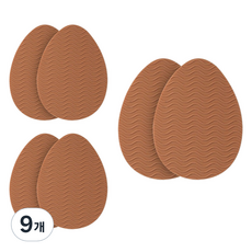 쓰리썬 업그레이드 물결무늬 신발 밑창 미끄럼방지 패드 브라운 2p, 9개