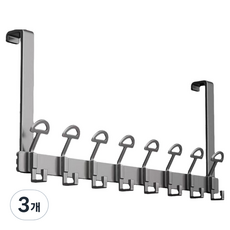 마샤투 무타공 14구 도어행거, 메탈블랙, 3개