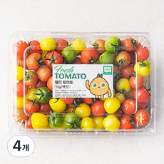 우일팜 GAP 인증 젤리토마토, 1kg, 4팩