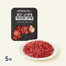 미트픽 오세득의 한우 다짐육 1++ (7) 등급 (냉장), 5개, 300g