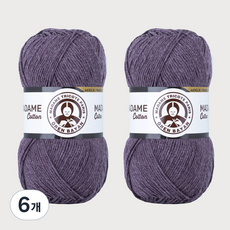 DIKTAS Madame Cotton棉質混紡毛線 2入, 45.深紫色, 6個