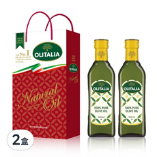 OLITALIA 奧利塔 純橄欖油2入禮盒, 義大利原裝進口，適用於煎煮炒炸, 2盒