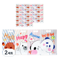 Dong-A PMS Sprite 動物朋友角色手提夾鏈袋 50入, 隨機出貨, 2套