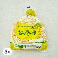 강릉초당두부 GAP 인증 초당콩나물, 480g, 3개
