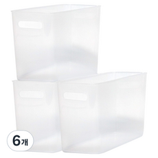 데일리블룸 오픈 펜트리 수납함 바스켓 정리 슬림, 반투명, 6개