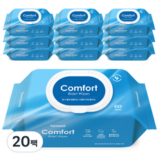 탐사 두꺼워도 물에 잘풀리는 도톰한 비데티슈 피부 저자극 인증, 20팩, 60매, 70g