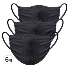 나인에프엑스 동도전사 항균 마스크, 1개입, 6개, 블랙