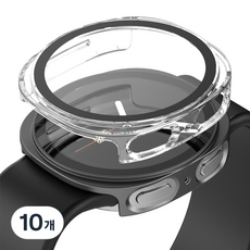 누아트 변색없는 풀커버 하드케이스, 블랙 + 투명, 10개