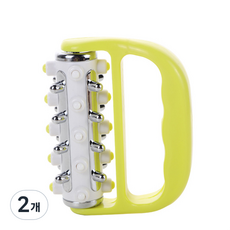 使用舒適涼爽的壓紋滾動按摩器, 2個, 黃色