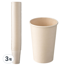 탐사 사탕수수 종이컵 380ml, 3개, 50개입