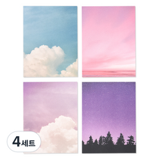 Walgadaks Peeling ver 2便利貼 4種組, 今天的天氣晴朗，天空和大海，紫雲，星夜, 4套