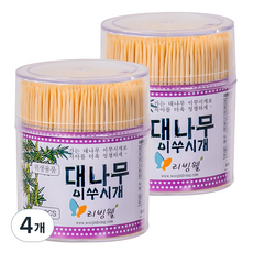 리빙웰 대나무 이쑤시개 대, 900개입, 4개 900개입, 4개