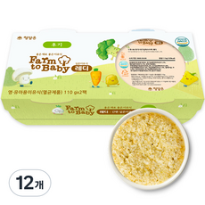 팜투베이비 레디 실온이유식 후기, 대구살옥수수죽, 110g, 12개