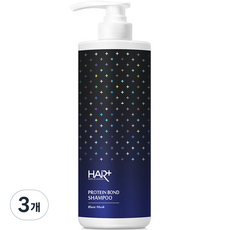 헤어플러스 단백질 퍼퓸 샴푸 블랑 머스크, 1L, 3개
