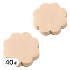 Monogent 一次性不織布花朵形狀胸貼, 40個