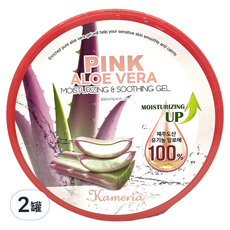 Kameria 100%濟州島粉紅蘆薈保濕凝膠, 2罐, 300ml