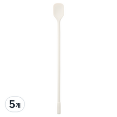 이지실리 실리콘 다용도 사각 머들러 요거트 롱스푼, 화이트, 5개 화이트, 5개