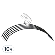 홈멧 논슬립 어깨뿔방지 옷걸이, 블랙, 10개