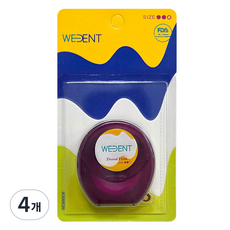 WEDENT 威登 一般牙線 中線 梅子口味, 4個, 1入, 46m