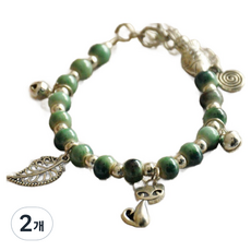 C-Jark 清透手鍊 綠色水晶 20cm, 2個