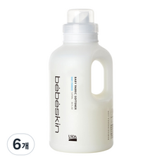 베베스킨 베이비 고농축 섬유유연제 베이비파우더향, 1.07L, 6개