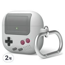 엘라고 AW5 행 케이스, 에어팟 4, 라이트그레이, 2개