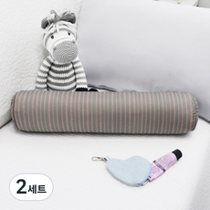 베드앤데코 에브리데이 경추 목베개 + 솜 세트, 그레이핑크, 2개