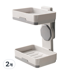 THE ZAKKA 2層粘性瀝乾皂基, 白色, 2個