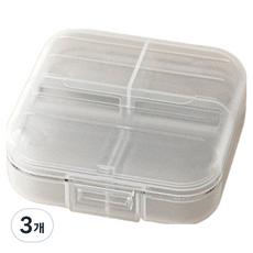 Richissalbon 便利星期藥盒 7格 透明 S 7.8 x 7.8 x 3.5 cm, 3個