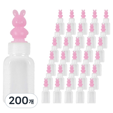 PE 분홍 토끼 뚜껑 캐릭터 물약병 RABB 20ml, 200개