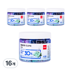 델리 파스텔 이지 더블 클립 8555S, 19 x 35 mm, 40개입, 16개