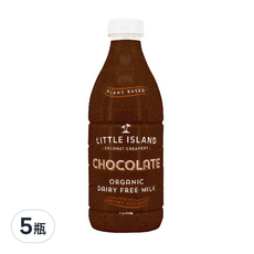 LITTLE ISLAND 紐西蘭小島 有機巧克力植物奶 無麩質 無乳製品 無大豆成分, 1L, 5瓶