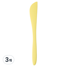 Easy sili 矽膠奶油刀果醬匙, 黃色, 3個