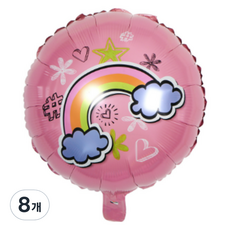 Titan 派對氣球 18吋, 彩虹雲朵粉, 8個