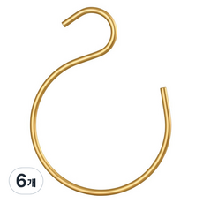 모나코올리브 와이어 다용도 스카프 걸이, 골드, 6개
