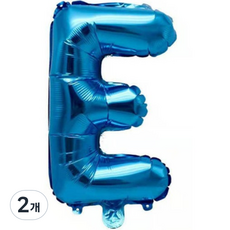 팡파티 레터링 알파벳 풍선 E 40cm, 블루, 2개