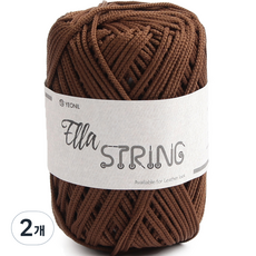 Brandyan Ella 彈力編織線, 09 摩卡棕, 2個